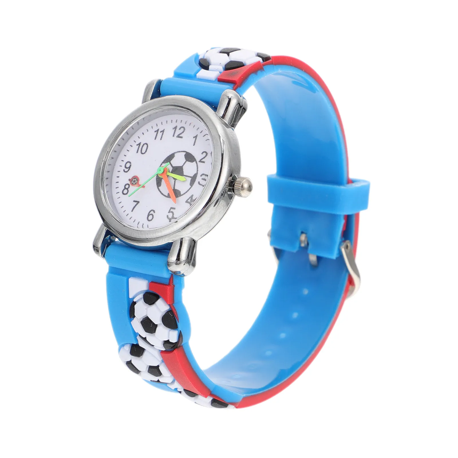 1Pcs Watch Football Cartoon Pattern Stylish Wristwatch Lightweight Quartz Timepiece for Students