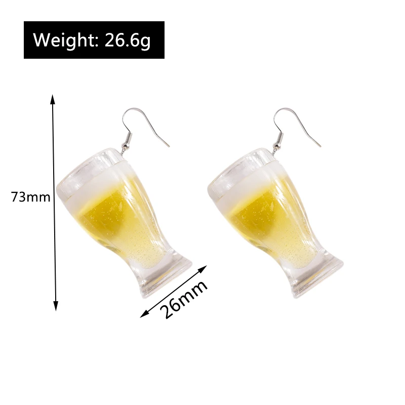 Aihua Klassische 3D-Bierbecher-Ohrringe für Frauen, Persönlichkeit, lustig, Pub, Bier, Zigarette, Würfel, Ohrringe, Party-Schmuck, Geschenke – Detail 13