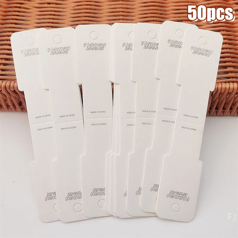

[YU]50pcs Display Cards for Bracelet Earrings Ear Studs Handmade DIY Jewelry Cardboard Package Hair Clips Craft Hang Tag Card