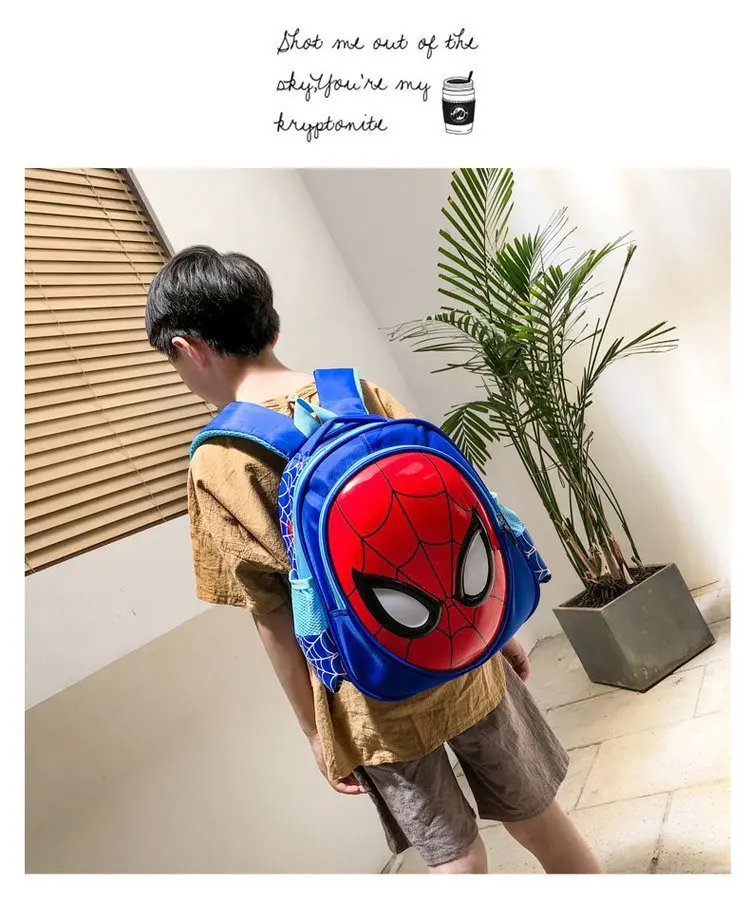 Marvel Avengers children\'s backpack anime trend Spider Man backpack backpack backpack for children with egg shells