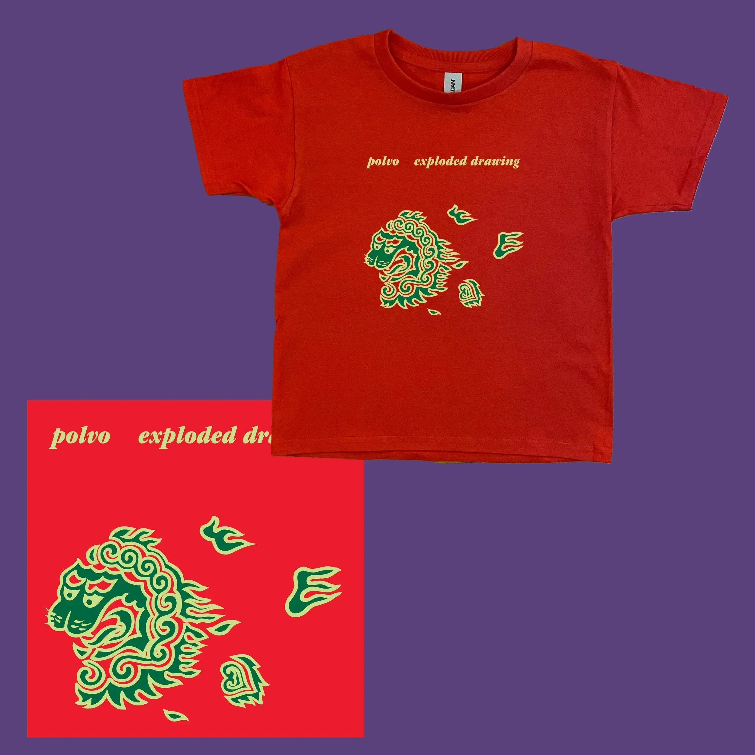 Polvo Exploded Drawing Shirt Polvo Band Shirt Exploding