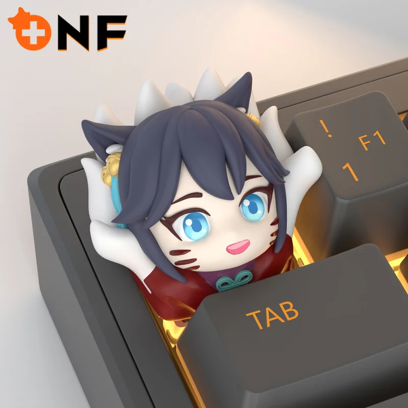 Ahri Jinx Keycaps League of Legends Keycaps Customization DIY Mechanical Keyboard 3D Creative Keycaps Cute Keycaps