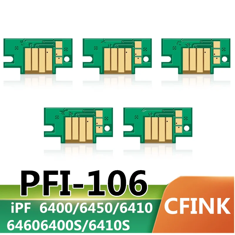 PFI-106 PFI106 106 Permanent Cartridge Chip For Canon iPF 6400 6450 6410 6460 6400S 6410S Printer Chips