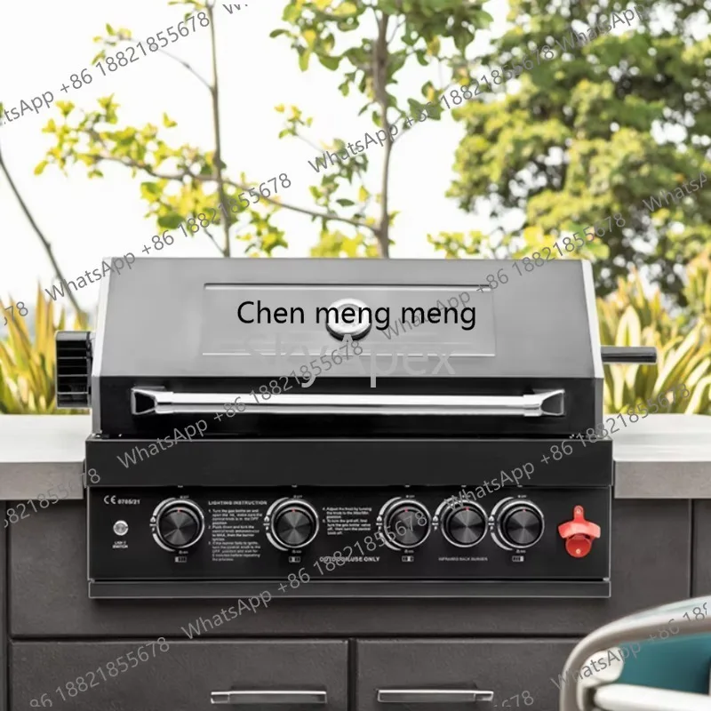 Premium Quality SUS 304 Black Titanium Built In Gas BBQ Grill Outdoor Kitchen Heat Resistant  Non  Stick  Grate  Backyard  Patio