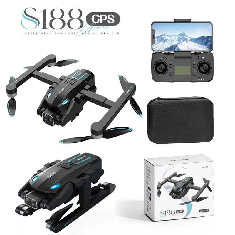 

S188 Drone 8K Professional FPV Dron with 4k Camera GPS Quadcopter RC Helicopter Aerial Photography Aircraft Obstacle Avoidance