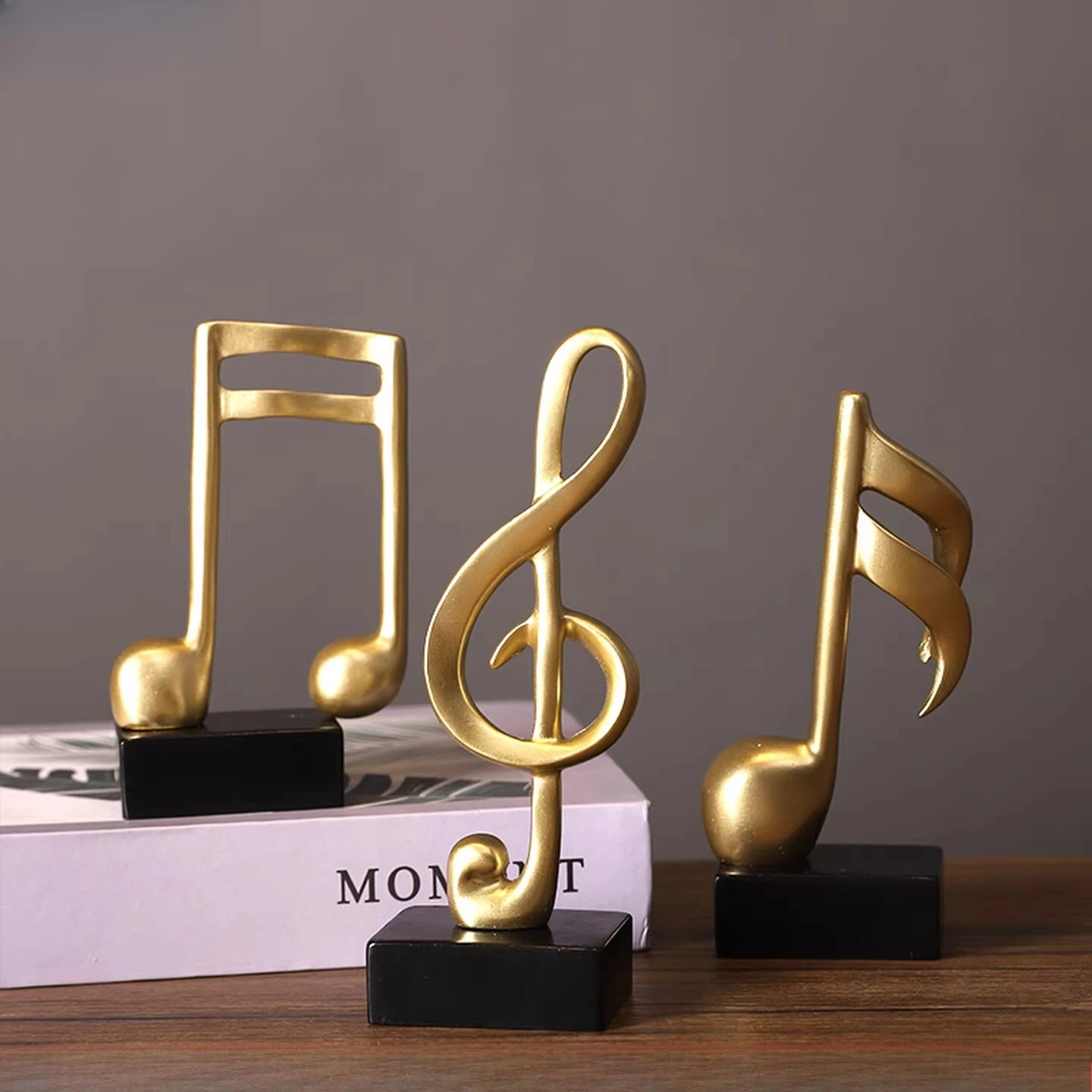 Living room TV cabinet desktop home decoration creative classroom piano stand music note ornament bookcase knick knack