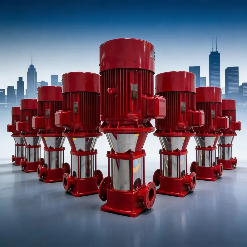 Heavy Duty Vertical Multistage Cast Iron Fire Pump Corrosion Resistant for Municipal Fire Fighting Projects