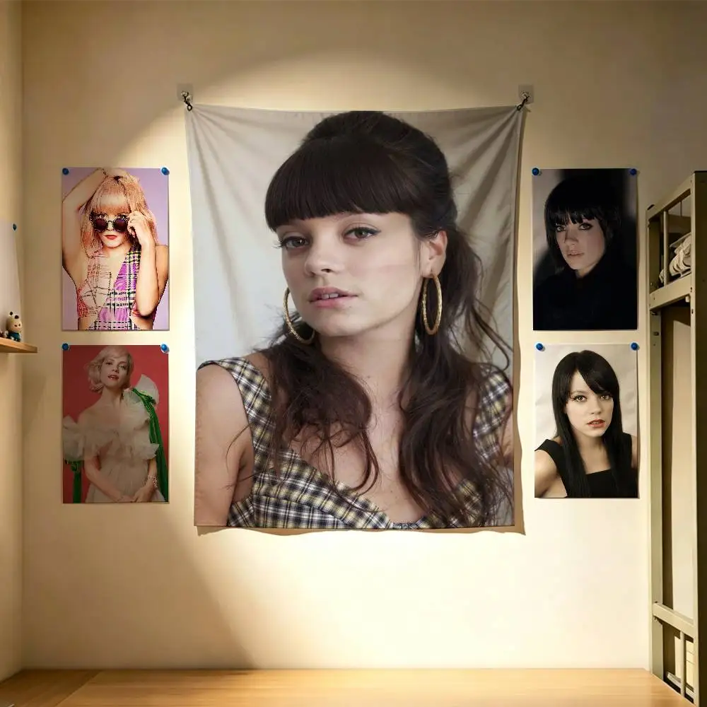 singer Lily Allen  Flags Wall Hanging Background Art Banner for Bedroom Home Outdoor Decor