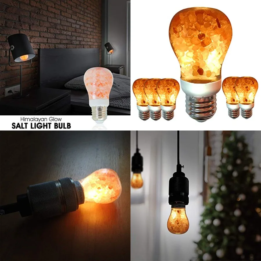 

Salt Lamp LED Light Bulbs 60-Watt Equivalent, Warm Amber Glow, Dimmable E26 Edison light bulb for Decor, Homes, Offices, Kitche