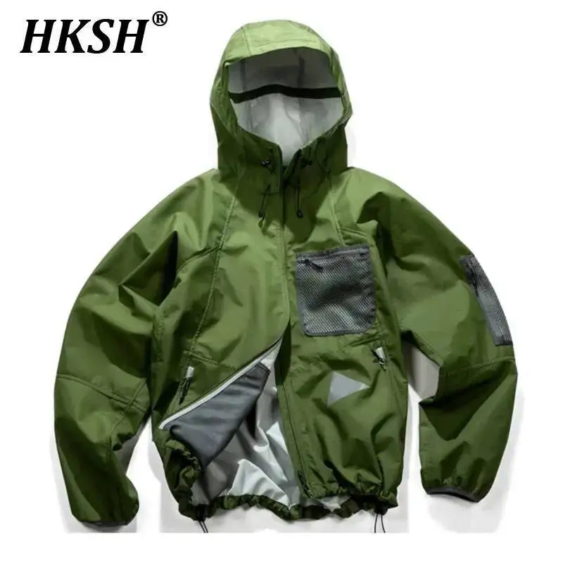 HKSH Spring Autumn New Men Tide Japanese Mountain Outdoor Leisure Functional Waterproof Reflective Sports Jacket Tops Ins HK5022