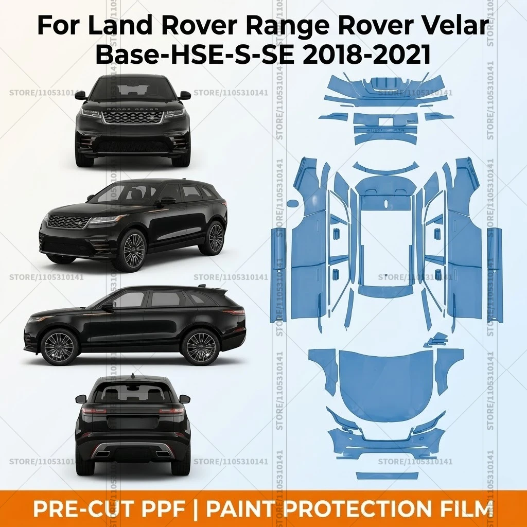 Pre-Cut Paint Protection Film PPF Transparent Bumper Clear Bra Car Film For Land Rover Range Rover Velar Base-HSE-S-SE 2018-2021