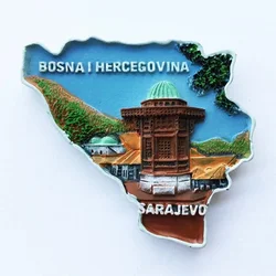 Bosnia And Herzegovina Travelling Souvenirs Fridge Stickers Creative Sarajevo Magnetic Stickers Home Decoration Wedding Gifts