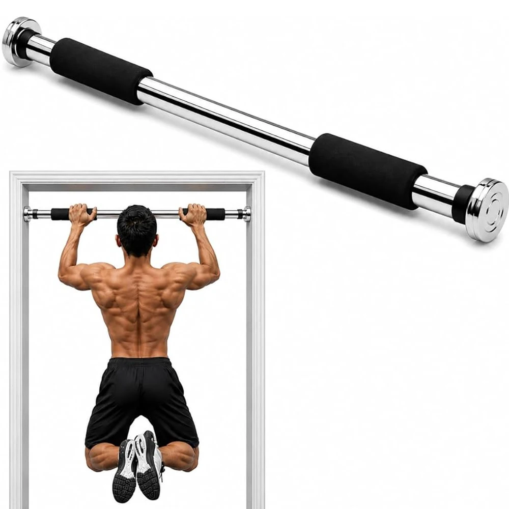 Suporte Ajustável para Barra Fixa 62-100cm, Equipamento de Treino para Flexão de Braço, Fortalecimento das Costas em Casa