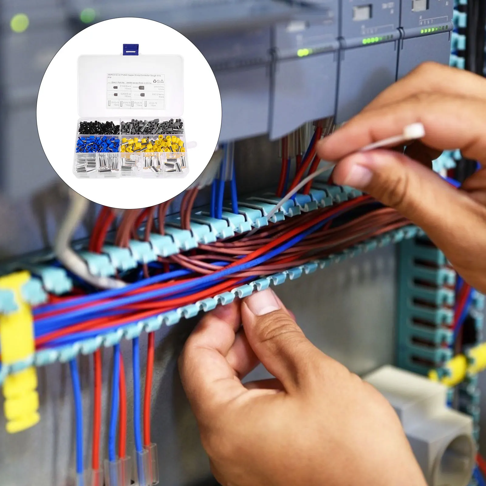 390 قطعة موصلات طرفية الأسلاك النحاسية محطات أنبوبية معزول الطويق حقيبة للتخزين سيارة الصوت الأجهزة المنزلية الأسلاك #1