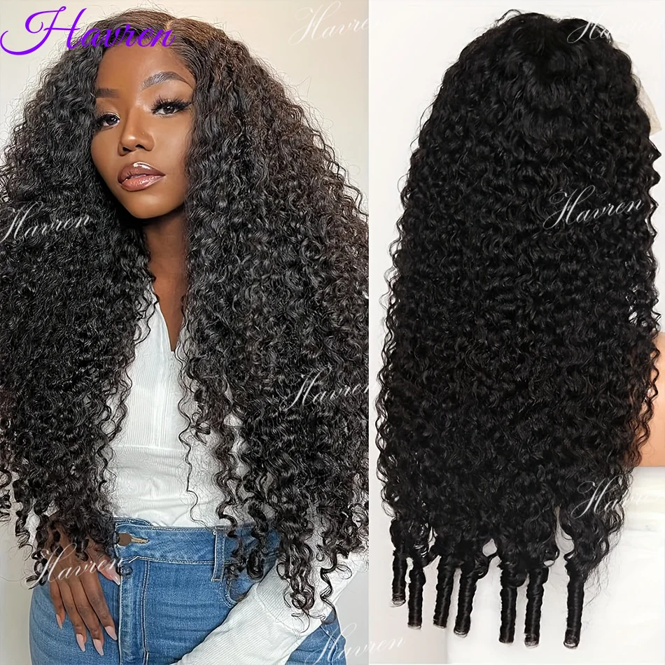 

Water Wave Lace Frontal Wig Burmese Curly Wigs Human Hair 13x4 13x6 Curly Black HD Lace Front PrePlucked Wigs with Spiral End