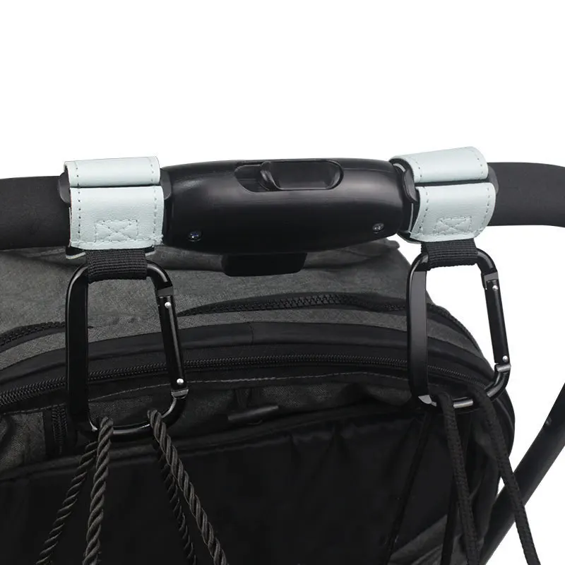 Цельные универсальные крючки для колясок, сверхмощные кожаные зажимы для переноски, регулируемый ремень для сумок для подгузников, аксессуары для колясок