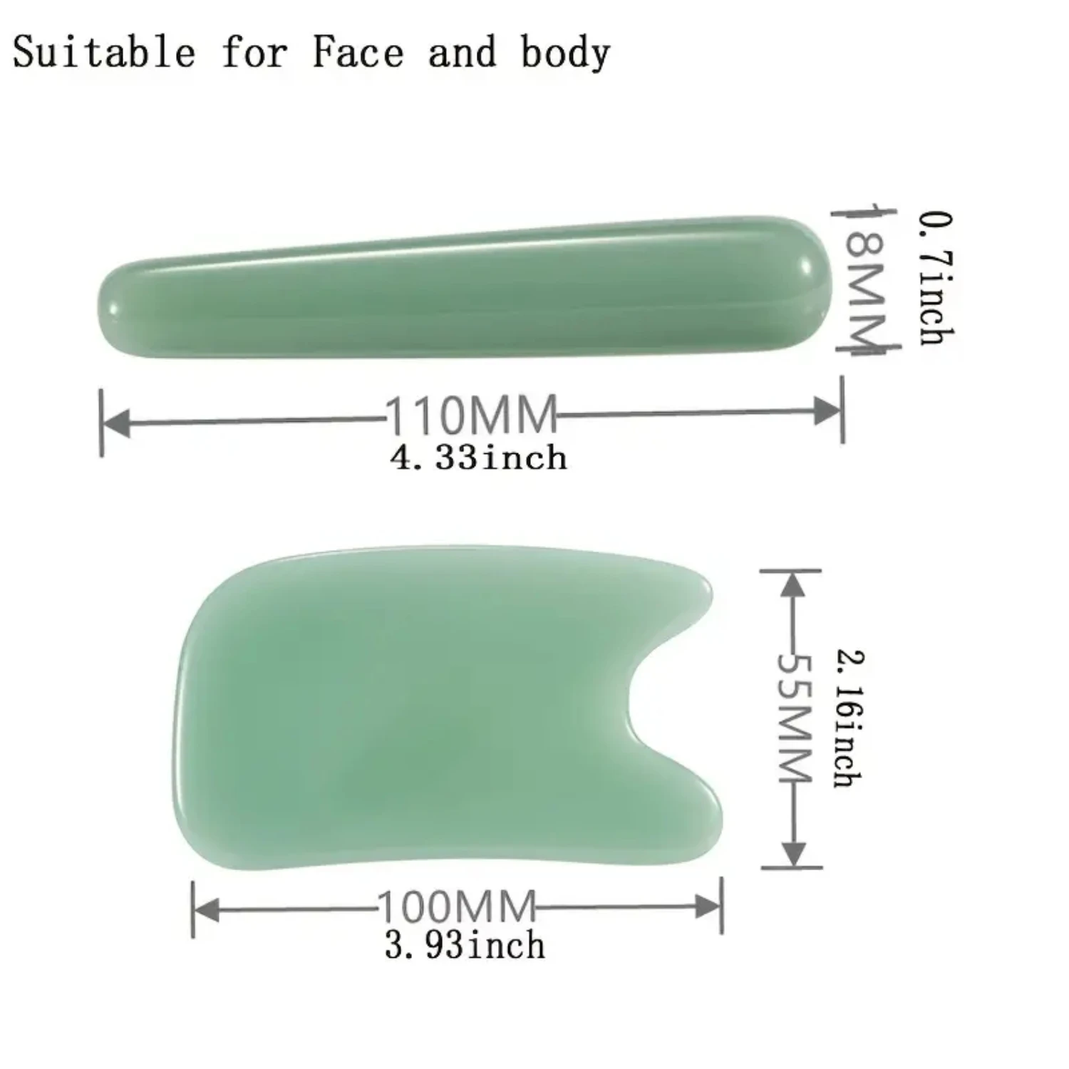 

High Quality 3pcs Facial Gua Sha Massage Tool Set - Ideal for Trigger Point Treatment, Scraping Massage, and SPA Acupuncture The