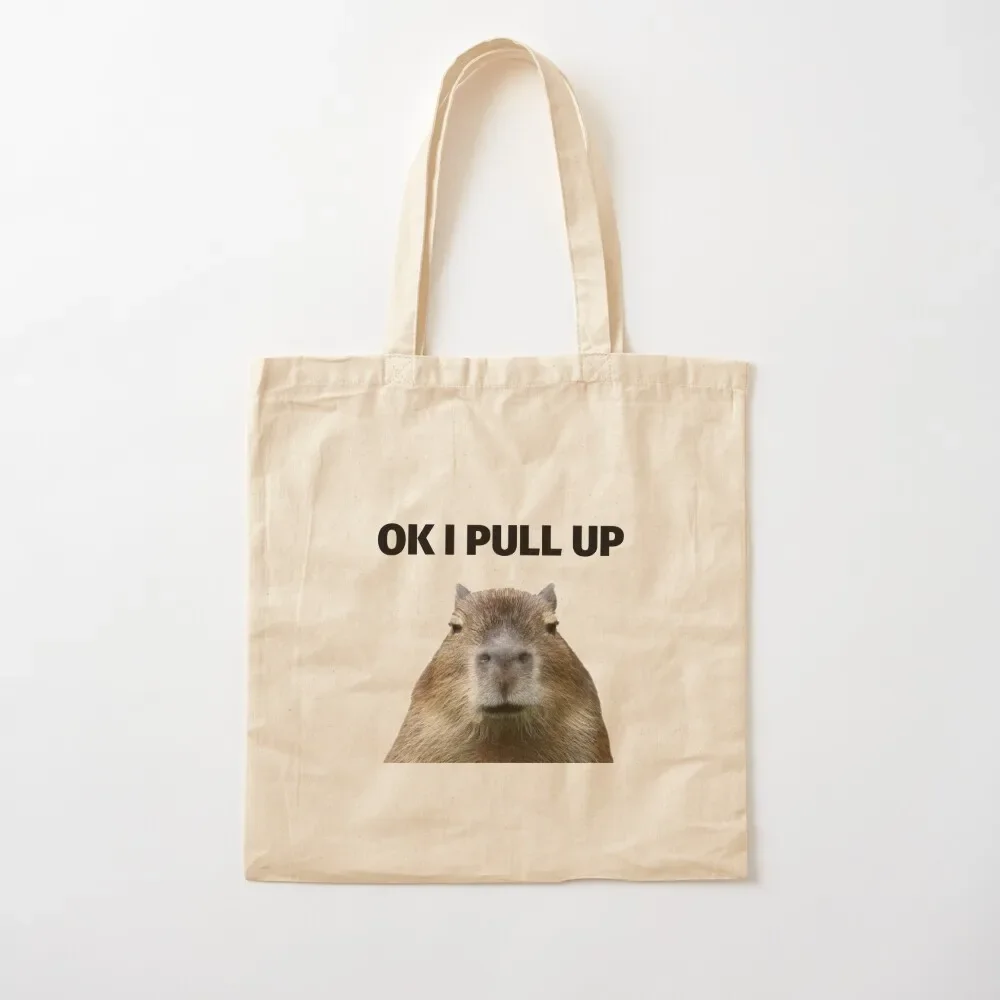 

Capybara Meme - Ok I Pull Up Tote Bag tote bag custom Women's shopper bag