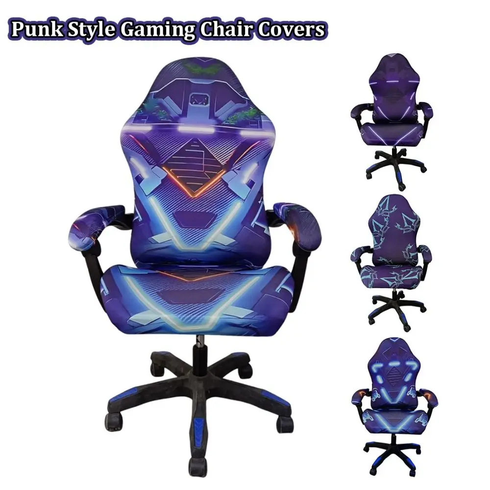 

Stretchy Gaming Chair Covers Breathable Dust-proof Chair Cover Set Wear-resistant Anti-slip Computer Chair Covers