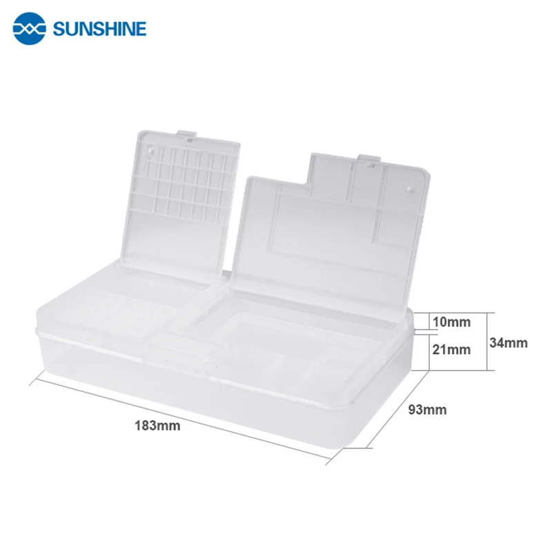 SUNSHINE SS-001A Plastic Storage Box Organizer Multi-function Magic Box Mobile LCD Screen Mainboard IC Plastic Organization