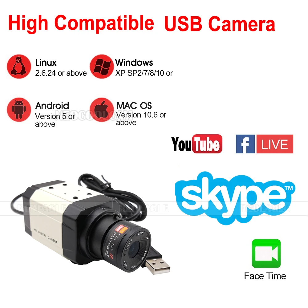 2K PC Webcam HD 6mm 2.8-12mm/5-50mm Varifocal Manual Zoom Lens 4MP 30fps 2560x1440 MJPG UVC High Speed USB Computer Camera