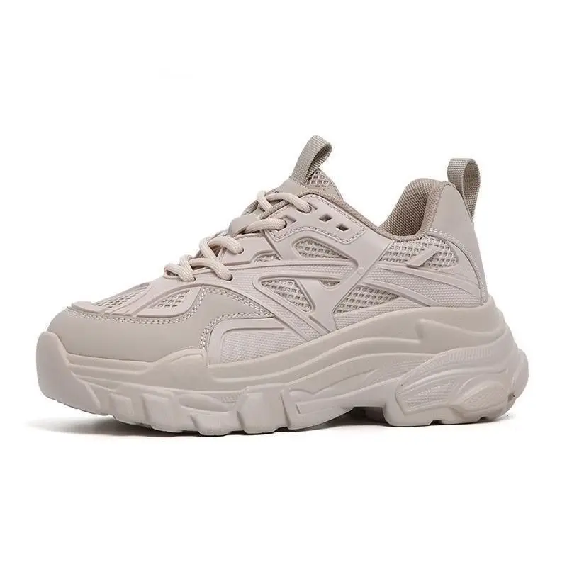 2026 Spring Female Y2K Grunge Clunky Shoe Thick Base Height Enhance Leisure Sport Everyday Versatile Footwear