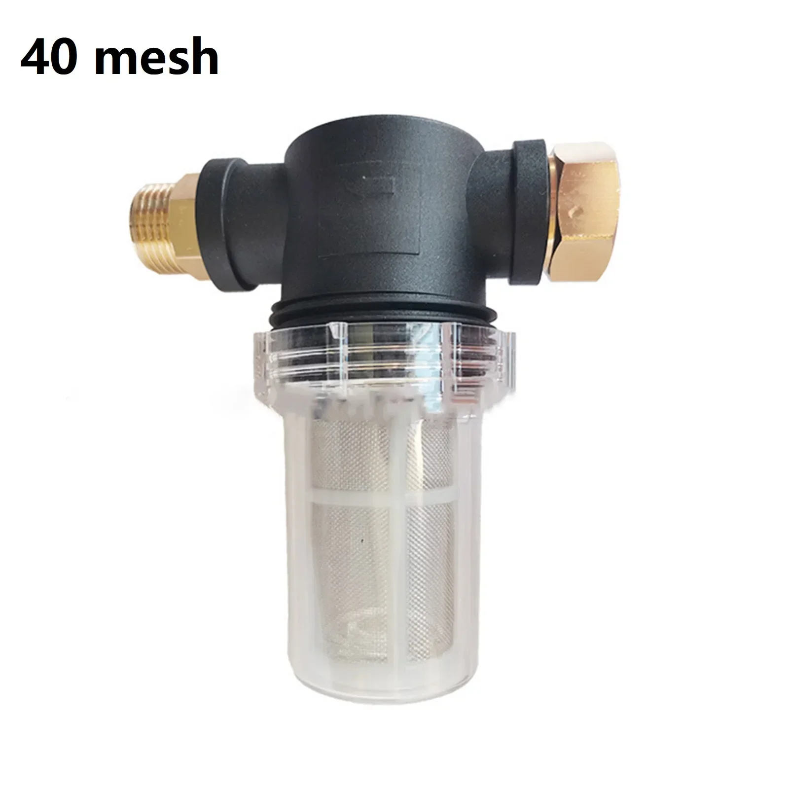 40/100Mesh Garden Hose Strainer Sediment Filter In-line Water Filter For Pressure Washer 3/4'' Hose Connector Household Faucet