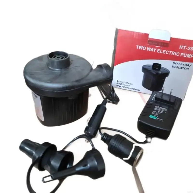 Double-Function Electric Air Pumps for Inflatable Bed, Pool Floats, Inflatable Pools, and Vacuum Storage Bags, with 3 M4YD
