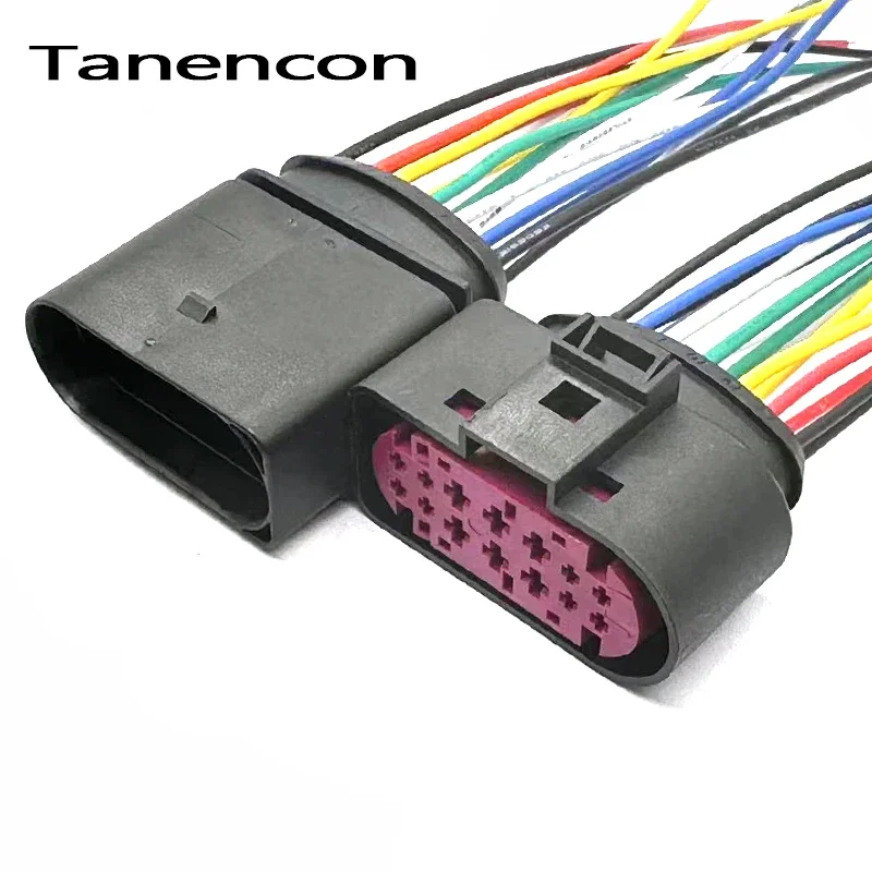 

1 Set 14 Pin 1J0973737 1J0973837 Car LED Headlight Assembly Plug Auto Light Modified Connector for Volkswagen Audi
