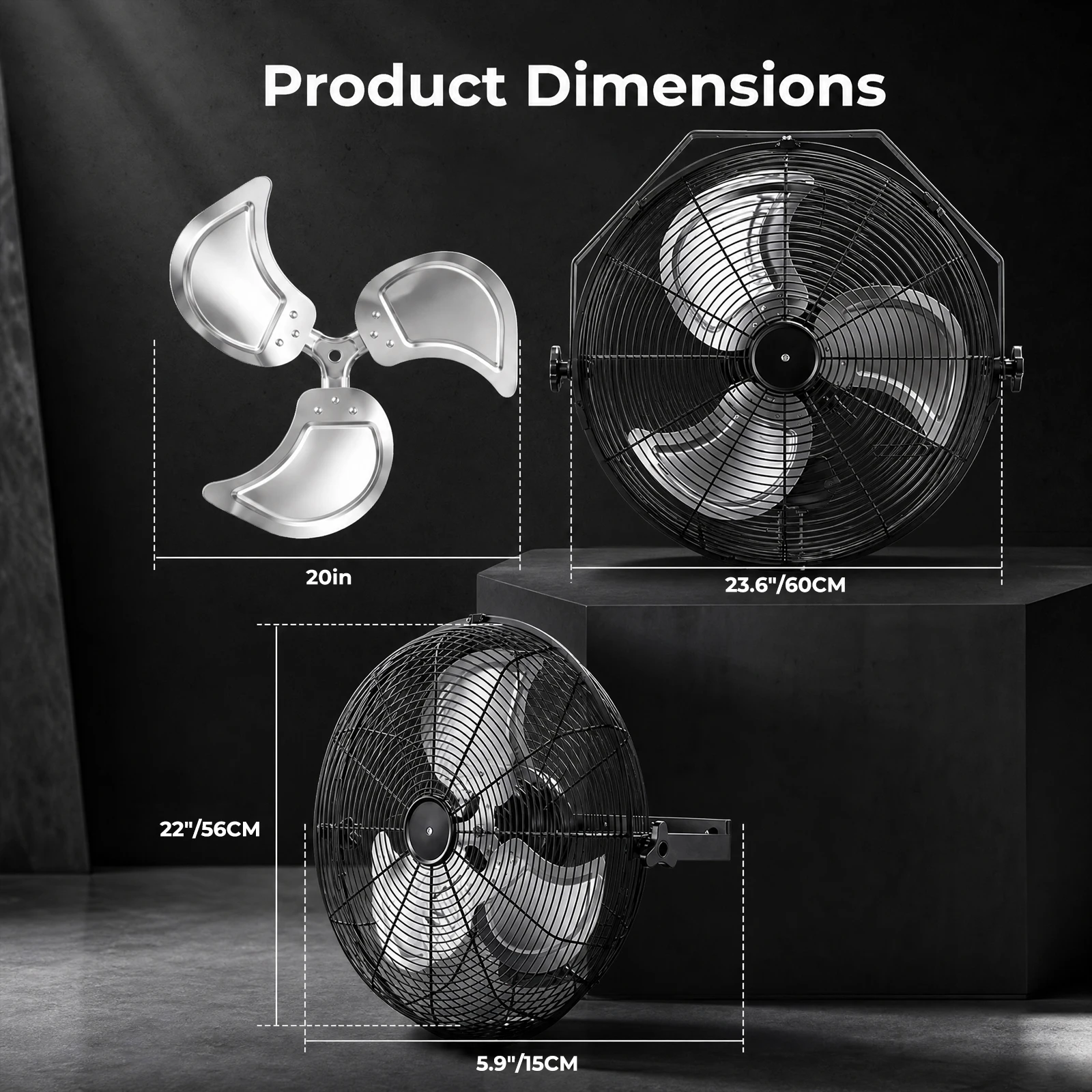 20 Inch Wall‑Mounted Outdoor F - огляд і ціна Greenhouse Circulation Fan Waterproof
