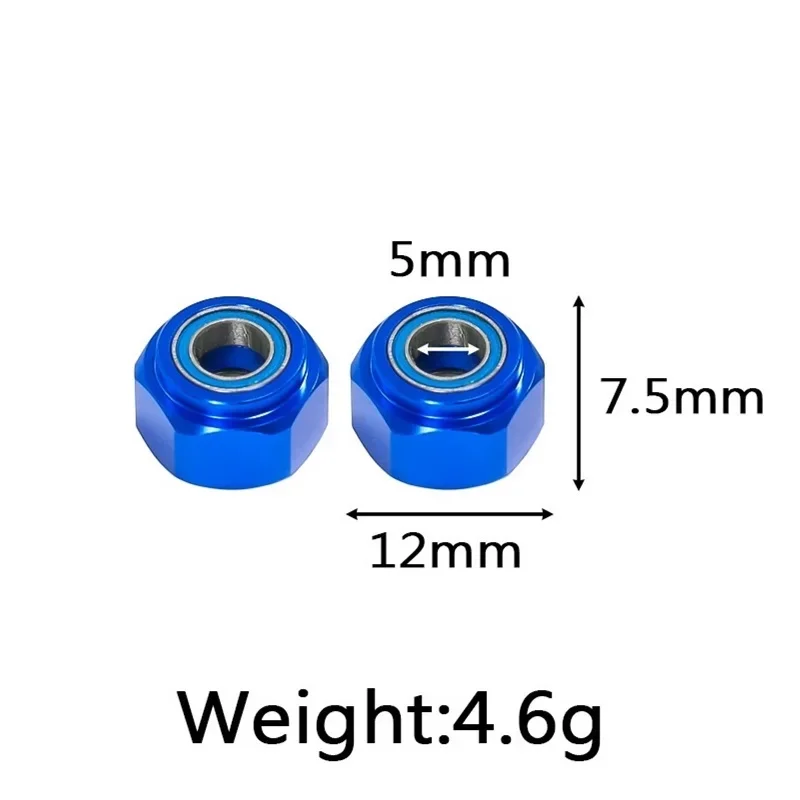 RC Part 2pcs Metal Front 12mm Wheel Hex Hub Adapter for Tamiya DT03 DT-03 1/10 RC Car Upgrade Parts Accessories