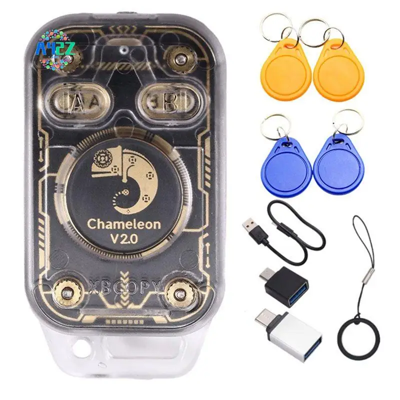 

A42Z-Chameleon V2.0 RFID Smart Chip Reader Emulator NFC Duplicator 125K 13.56Mhz Card Decode+4XCUID Keychain Chameleon Ultra