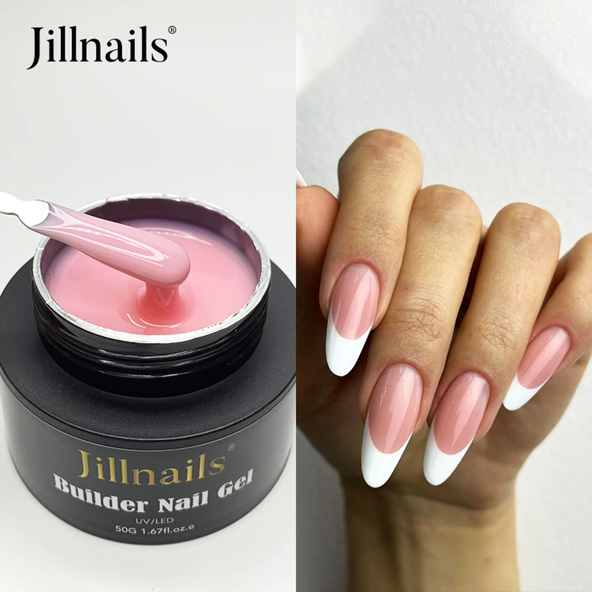 Jillnails 50G Builder Nagelgel Weihnachten Rot Burgund Selbstnivellierendes Medium UV Led Gel 50 ml