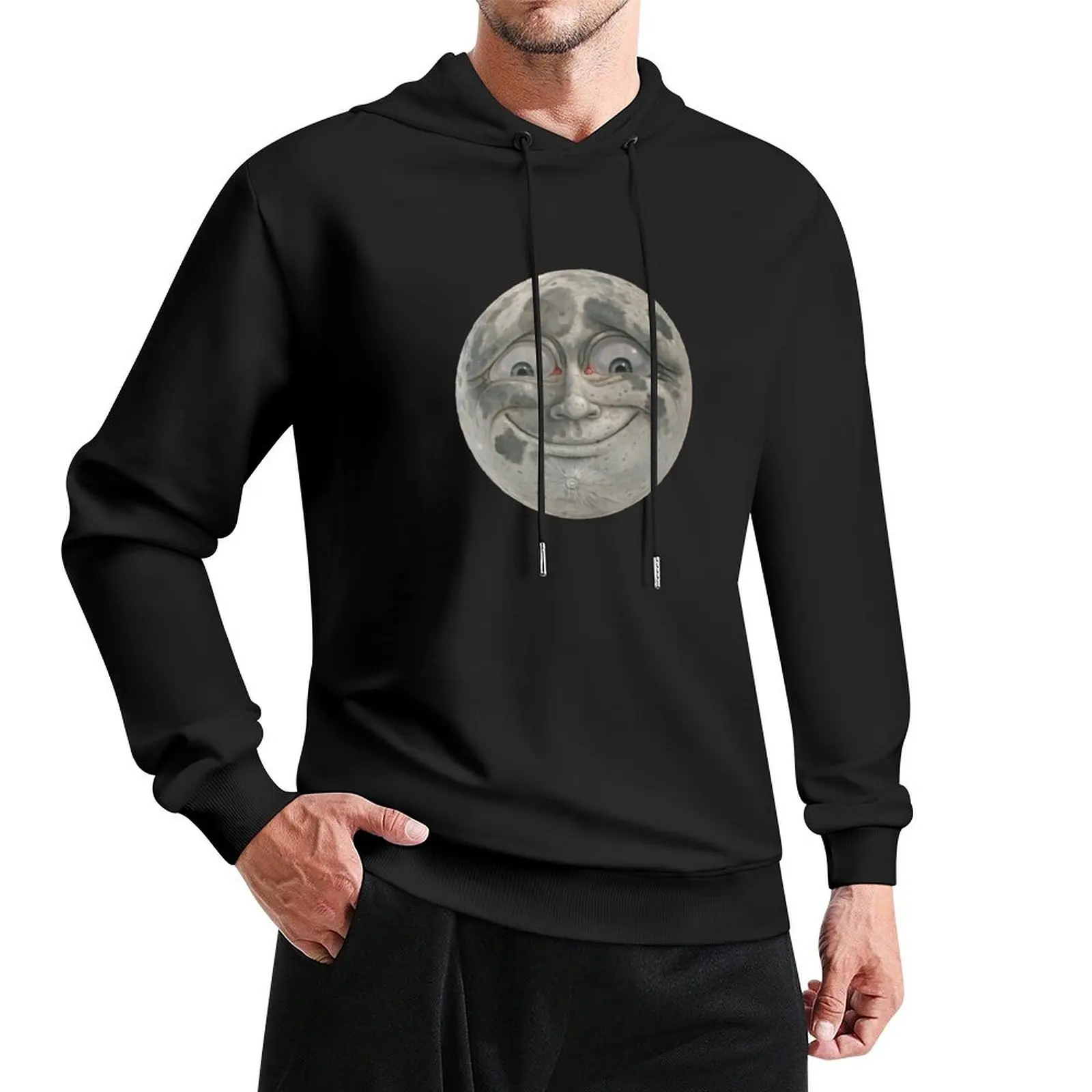 

Moon Face Pullover Hoodie mens clothes new in hoodies & sweat-shirt