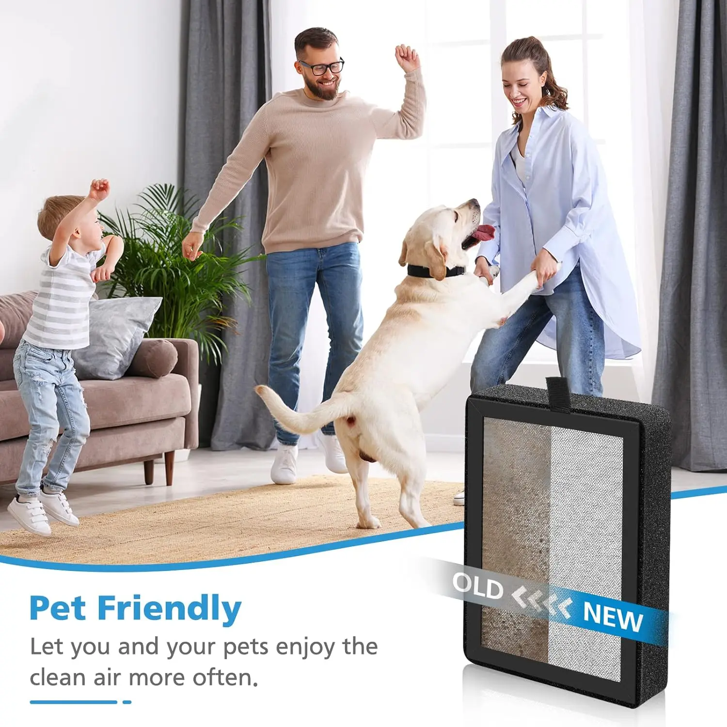 فلتر بديل LV-H128 لجهاز LEVOIT LV-H128 / PUURVSAS (HM669A) / ROVACS (RV60) لتنقية الهواء، مرشحات كربون HEPA الحقيقية،