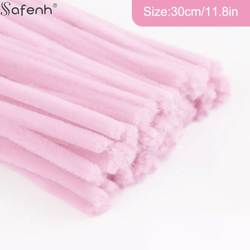100pcs Fuzzy Wire Chenille Stems DIY Strips Twist Bar Anvil Wire Craft Pipe Handicraft Material Plush Tube Creative Toy