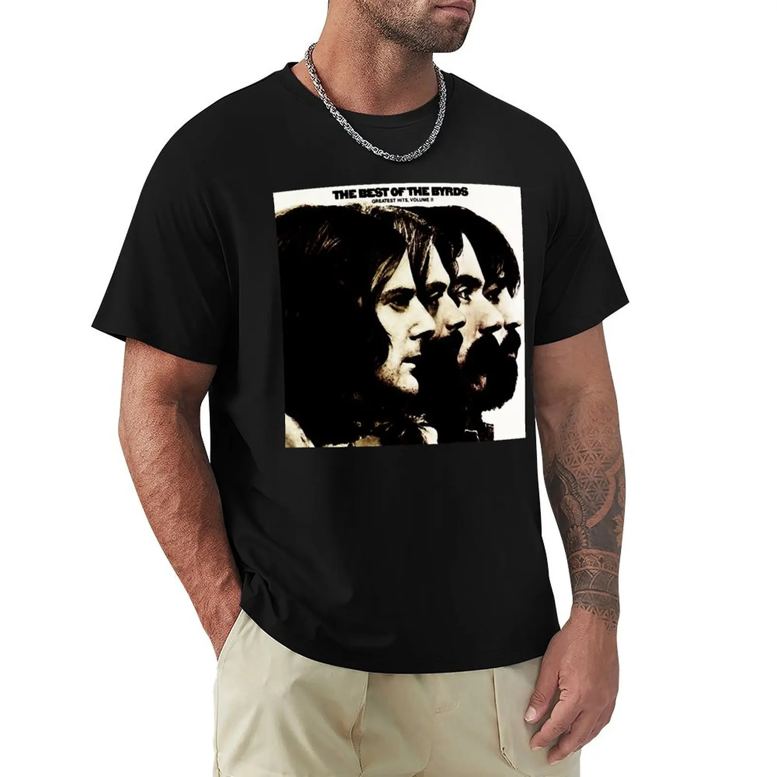 international band in tour favorite the byrds band Classic T-Shirt Big Size Short Sleeve Casual Top
