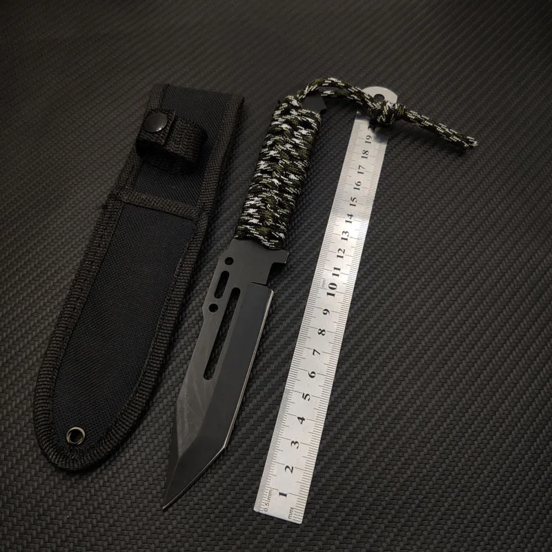 Real CS GO Paracord knife Counter Strike Tactical Straight cutter coltelli da caccia guaina da campeggio sopravvivenza coltello colorato