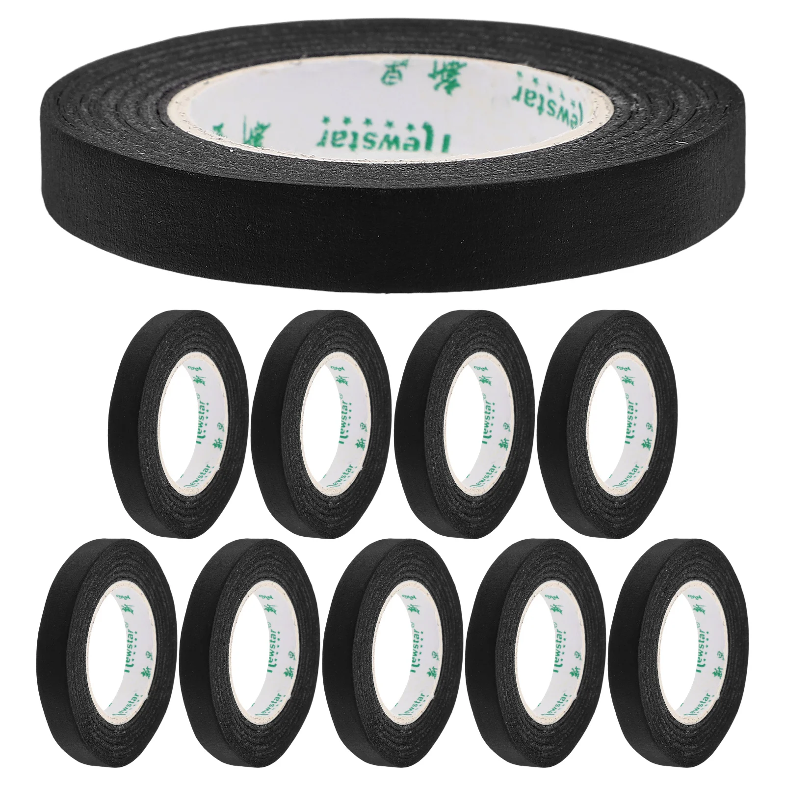 

10pcs Black Washi Tape Set Painter’S Adhesive Craft Tapes For Scrapbooking Journaling Diy Stationery Supplies