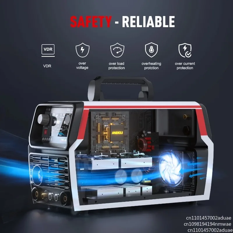 2025 New Arrival  LCD Tig-250 Pro 9 in 1  AC DC HF TIG Pulse Cold MMA Multifunctional Aluminium TIG Welding Machine