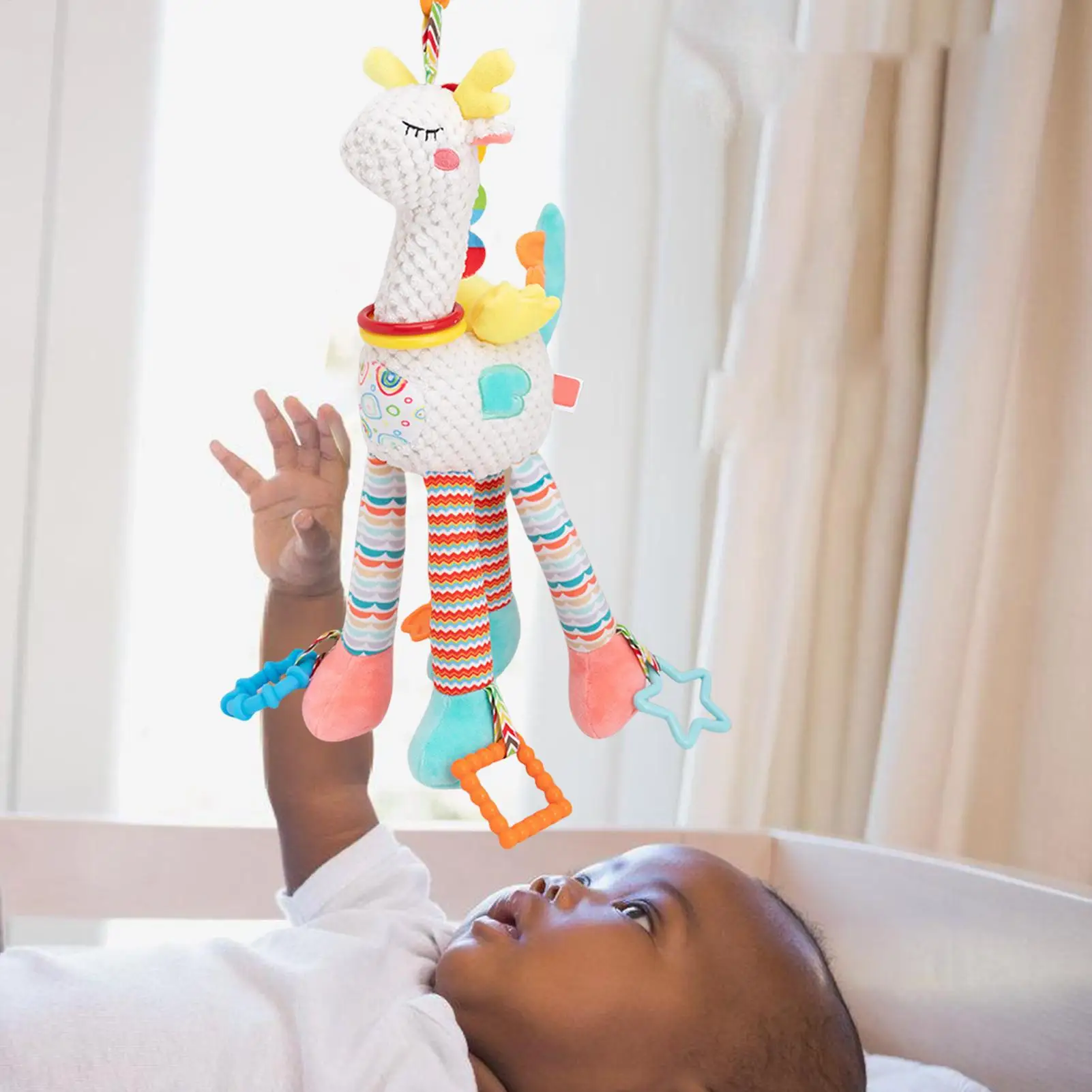 Giocattoli per passeggino Appendibili Passeggino lenitivo Giocattolo Culla Peluche Bambola sensoriale della buonanotte per attività Camminate Viaggi Shopping Vacanza