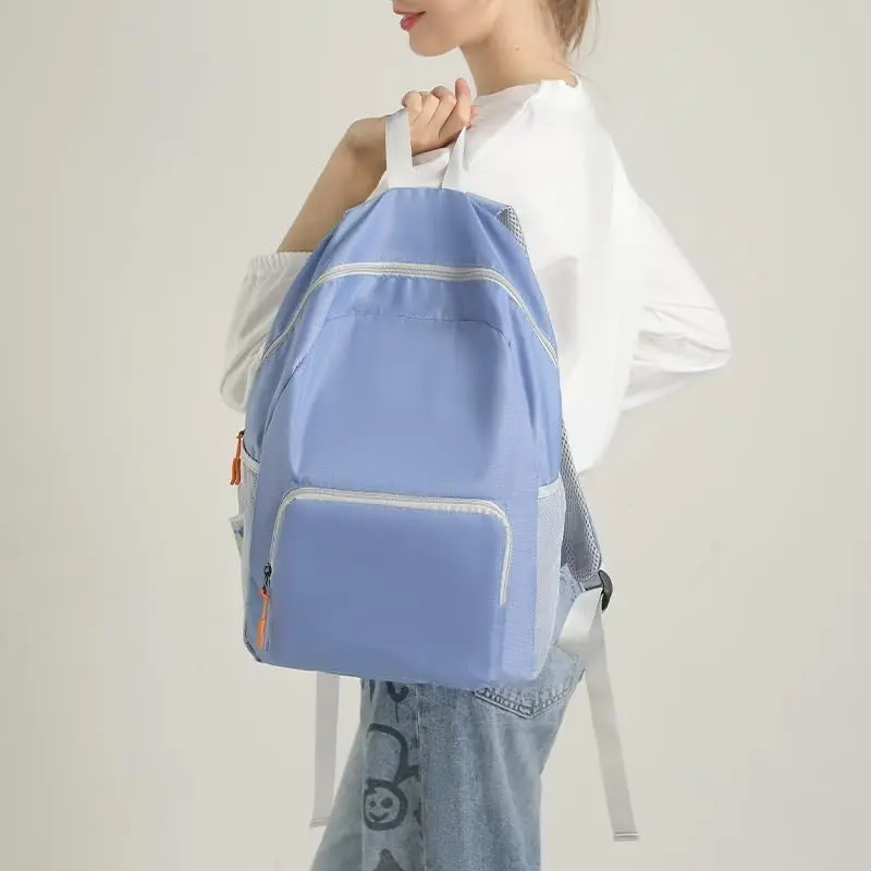 Sac à dos léger et pliable, sacs à dos de randonnée pliables 30L, sac à dos de voyage étanche pour hommes et femmes-bleu