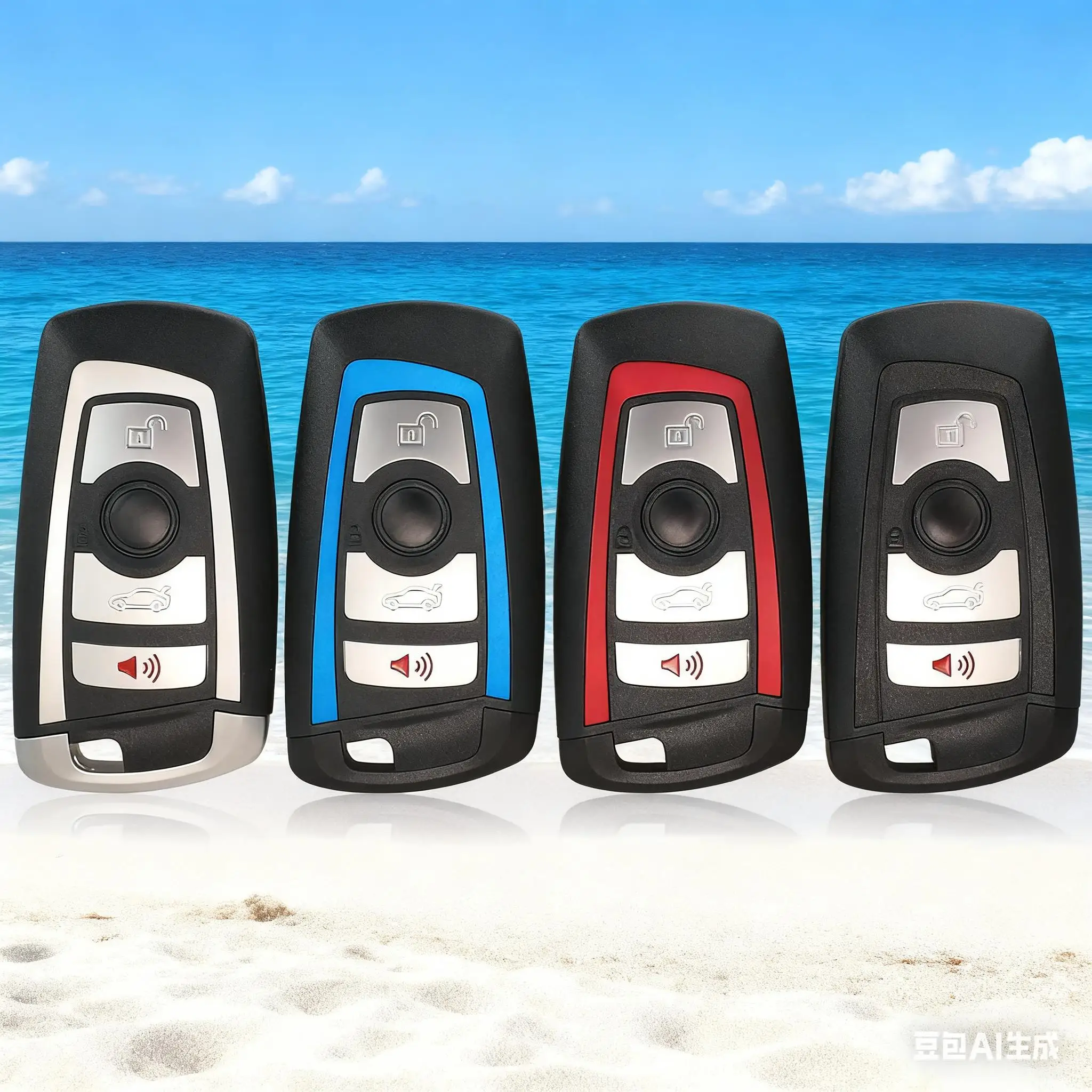 

Bilchave 4 Buttons Remote Card Key Shell Case For BMW 3 5 7 Series X5 X6 F20 F22 F30 CAS4 CAS4+ FEMF-Series CAS4 CAS4+ FEM