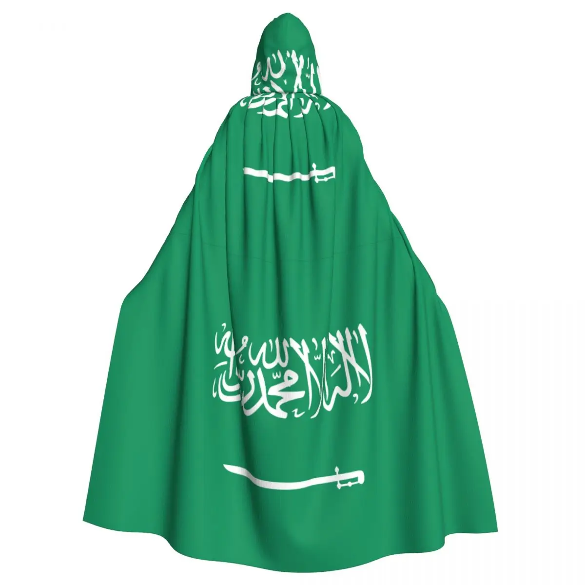 

Flag Of Saudi Arabia Adult Cloak Cape Hooded Medieval Costume Witch Wicca Vampire Elf Purim Carnival Party