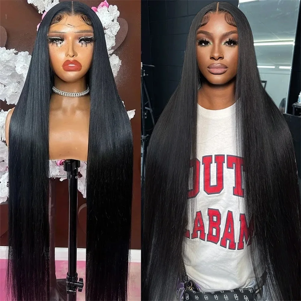 

180 Density Straight 360 Lace Front Wigs 13x4 HD Transparent Brazilian 13x6 HD Lace Closure Wigs Human Hair Wigs For Black Women