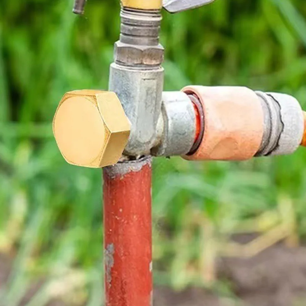 

6Pcs Brass Female Threaded Cap Rubber Sealing Garden Hose End Stopper Plug Outdoor Faucet Water Pipe Plumbing Fitting