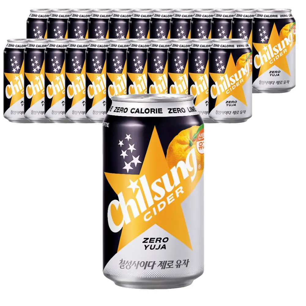 Refresco Lotte Chilsa Zero Sabor Yuzu 355ml X 24 Latas