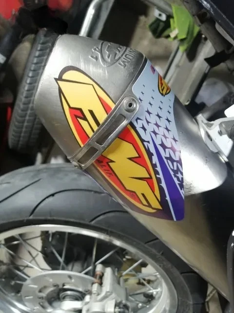 2025 neue Für FMF Aufkleber 28x16 cm 4 T Motorrad Auspuff Rohr Aufkleber Wasserdicht Universal für Motorräder auto