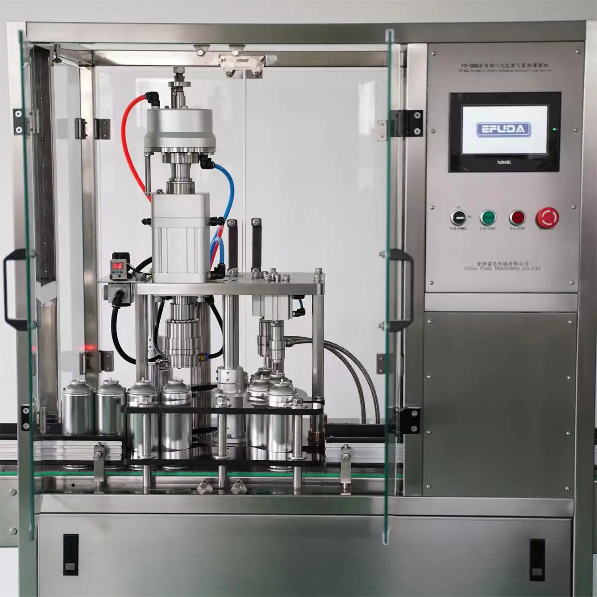 Full Automatic Bov Aerosol Spray Filling Machine With PLC Control