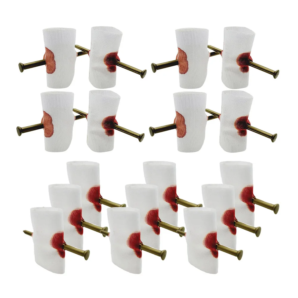 

30Pcs Finger Nail Trick Props Portable Funny Party Prank Professional Nail Through Finger Unique Party Performance Supplies